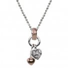 Hawaiian Hearts Two Tone Pendant