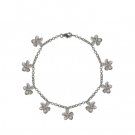 Plumeria Charm Silver Bracelet