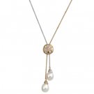 Denny Wong Sand Dollar Pearl Lariat Necklace