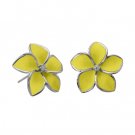 Yellow Plumeria Earrings