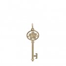 Plumeria Oval Key Pendant