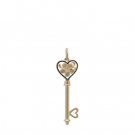 Plumeria Heart Key Pendant