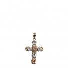 Tri Gold Plumeria Cross