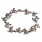 Turtle Hibiscus Two Tone Bracelet