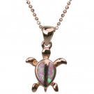 Rose Hawaiian Turtle Opal Pendant