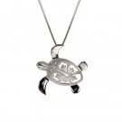 Turtle with Hibiscus Pendant 20mm