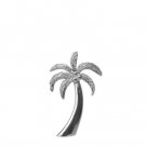 Palm Tree White Gold Pendant 32mm