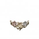 Queen Plumeria Slide Pendant Tri Gold 38mm