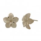 Plumeria Stud Earrings 15mm