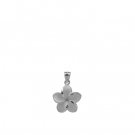 Plumeria Pendant White Gold 15mm