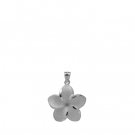 Plumeria Pendant White Gold 24mm
