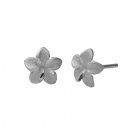 Plumeria Stud Earrings White Earrings 9mm
