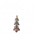 Plumeria Graduating Pendant Tri Gold