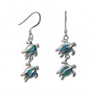Twin Turtle Opal Earrings