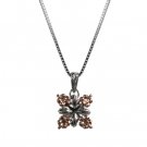 Hibiscus Quilt Two Tone Pendant