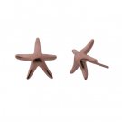 Starfish Smooth Rose Gold Earrings 12mm