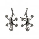 Gecko White Gold Earrings