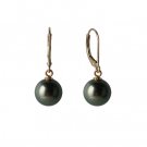 Black Tahitian Pearl Leverbacks 8mm
