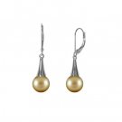 Cone Earrings with Golden South Sea Pearl