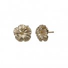 Hibiscus Earrings Yellow Gold 7mm