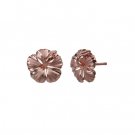 Hibiscus Earrings Rose Gold 7mm