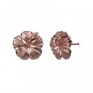 Hibiscus Earrings Rose Gold 11mm