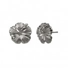 Hibiscus Earrings White Gold 11mm