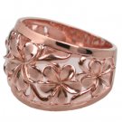 Queen Plumeria Dome Ring Rose Gold 15mm
