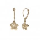 Queen Plumeria Leverback Earrings 9mm