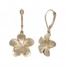 Queen Plumeria Leverback Earrings 15mm