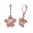 Queen Plumeria Leverbacks Rose Gold 15mm
