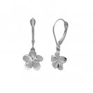 Queen Plumeria Leverbacks White Gold 9mm