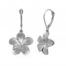 Queen Plumeria Leverbacks White Gold 15mm