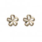 Queen Plumeria Ribbon Earrings 13mm