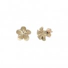 Queen Plumeria Stud Earrings 9mm