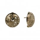 Round Hibiscus Earrings 20mm