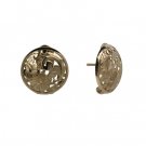 Round Hibiscus Earrings 17mm