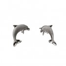 Denny Wong Dolphin Platinum Silver Stud Earrings
