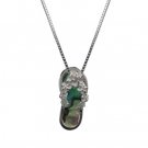 Abalone Shell Flip Flop Pendant