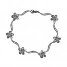 Denny Wong Plumeria Lei Bracelet White Gold 8mm