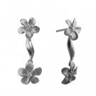 Denny Wong Plumeria Lei Earrings White Gold 6mm