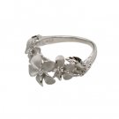 Denny Wong Plumeria Lei Ring White Gold 8mm
