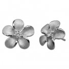 Denny Wong Plumeria Studs White Gold 18mm