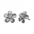 Denny Wong Plumeria Studs White Gold 13mm