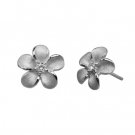 Denny Wong Plumeria Studs White Gold 8mm
