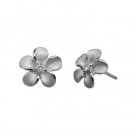 Denny Wong Plumeria Studs White Gold 6mm