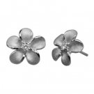 Denny Wong Plumeria Studs White Gold 15mm