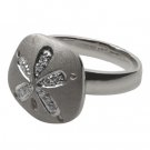 Denny Wong Sand Dollar White Gold Ring 11mm