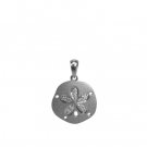 Denny Wong Sand Dollar White Gold Pendant 18mm
