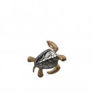 Denny Wong Two Tone Turtle Moveable Pendant 30mm